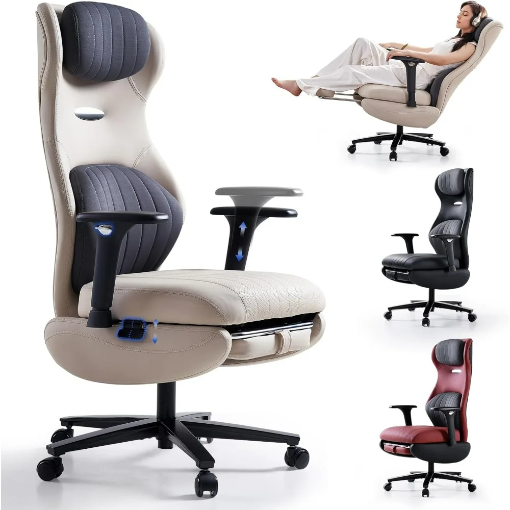 

Ergonomic Office Chair with Foot Rest Reclining Office Chair with Adjustable Arms and Headrest High Back Gaming Chair with Lumb