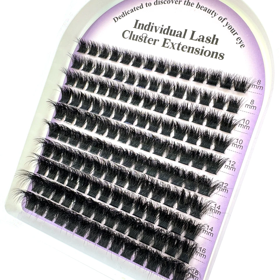 10 Filas de Rizos de Pestañas 5D Esponjosos y Gruesos, 60-160D, Rizo D/DD, Finos, Individuales, 8-16mm, Mezcla, Extensiones de Pestañas Postizas 3