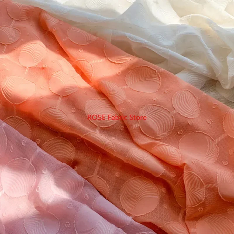 

Dots Jacquard Breathable Chiffon Fabric for Wedding Dress, Clothing, Spring Dress, Party Dress, Dance Costume