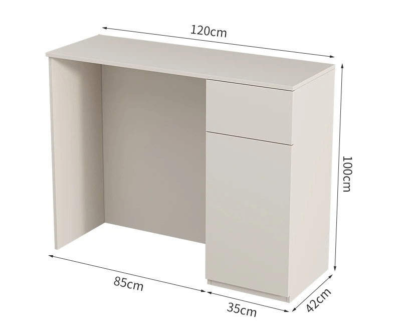 Solid Wood Dining Table Integrated Small Living Room Apartment Side Cabinet Against Wall Embedded Storage