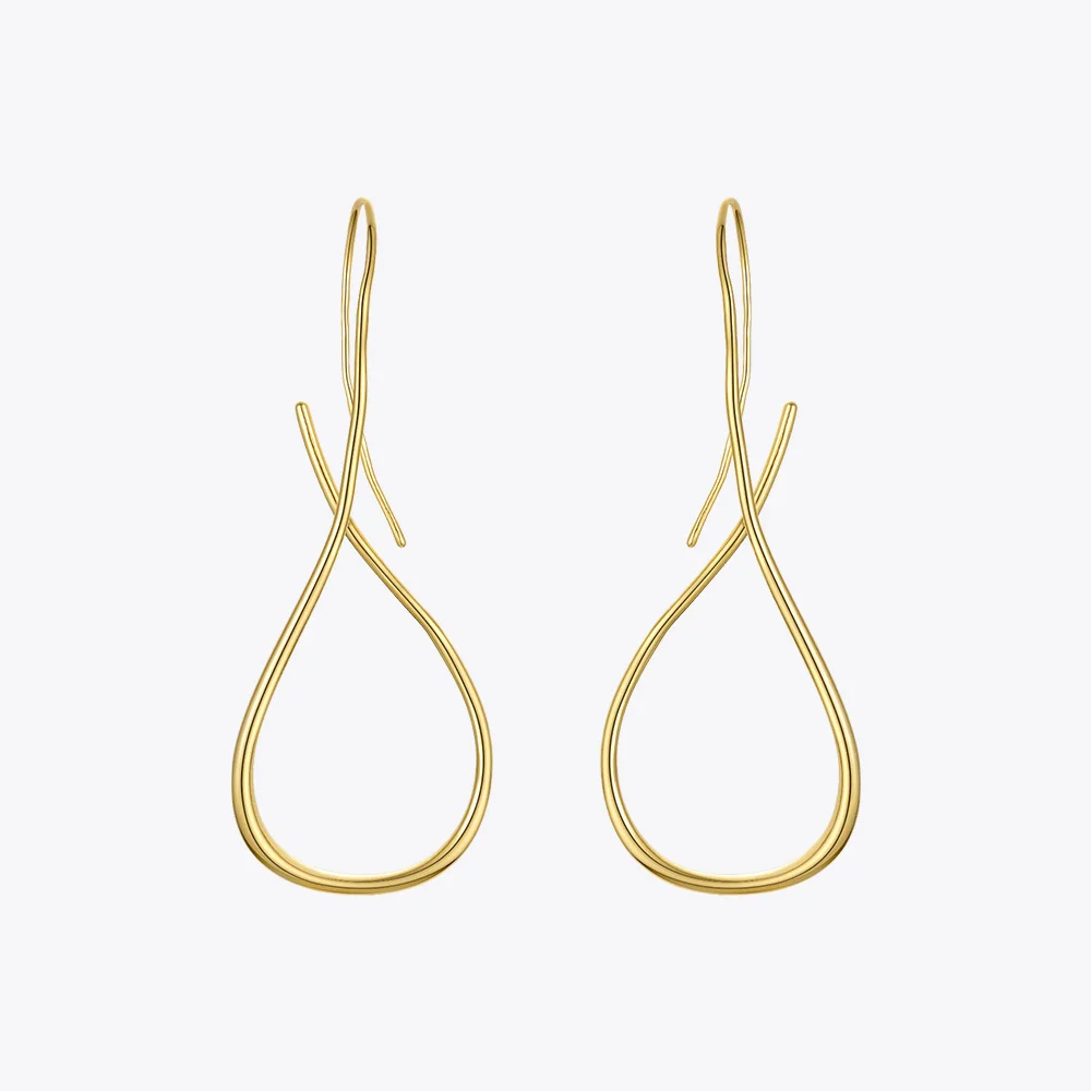 ENFASHION Waterdrop Line Earrings For Women Dangle Large Earings Gold Color Minimalism Fashion Jewelry 2020 Gifts Brincos E1189