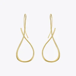 ENFASHION Waterdrop Line Earrings For Women Dangle Large Earings Gold Color Minimalism Fashion Jewelry 2020 Gifts Brincos E1189