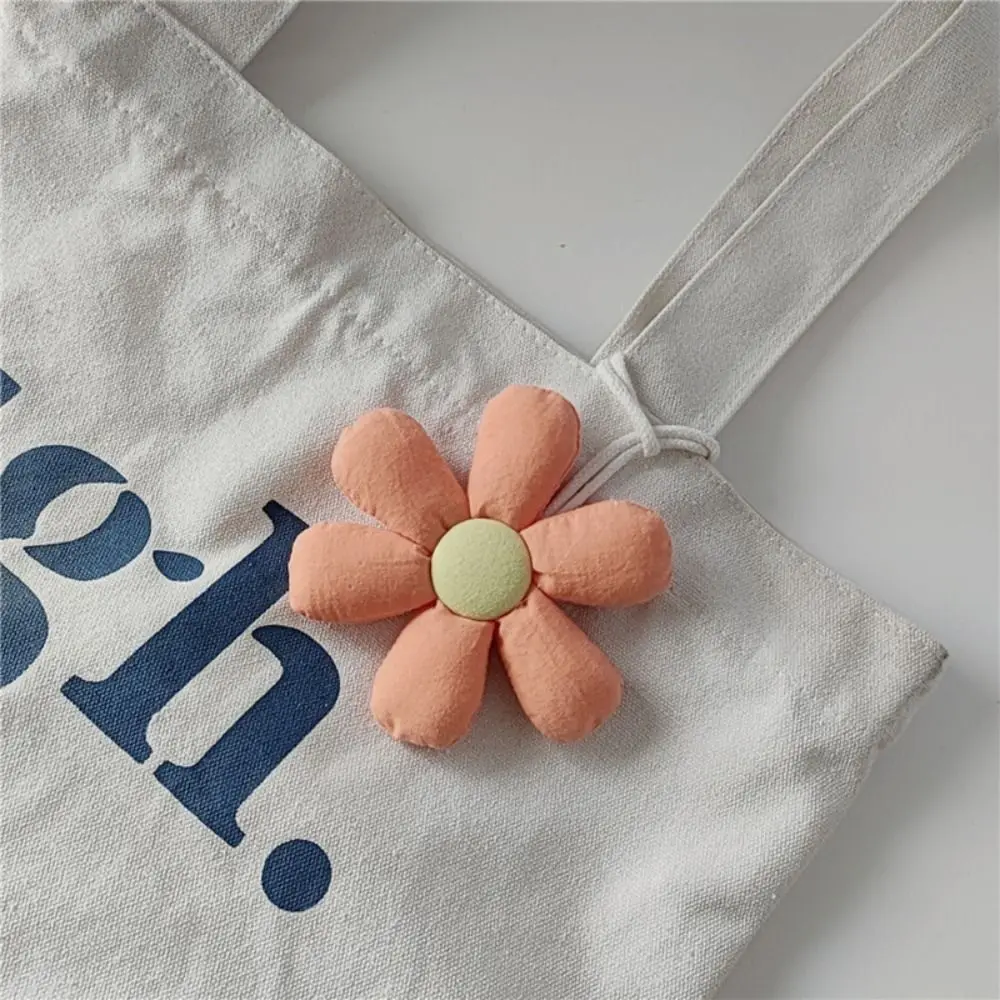 New Fresh Cloth Sun Flower Bag Pendant Cute Backpack Decoration Cute Floral Lanyard Handmade Creative Bag Accessories