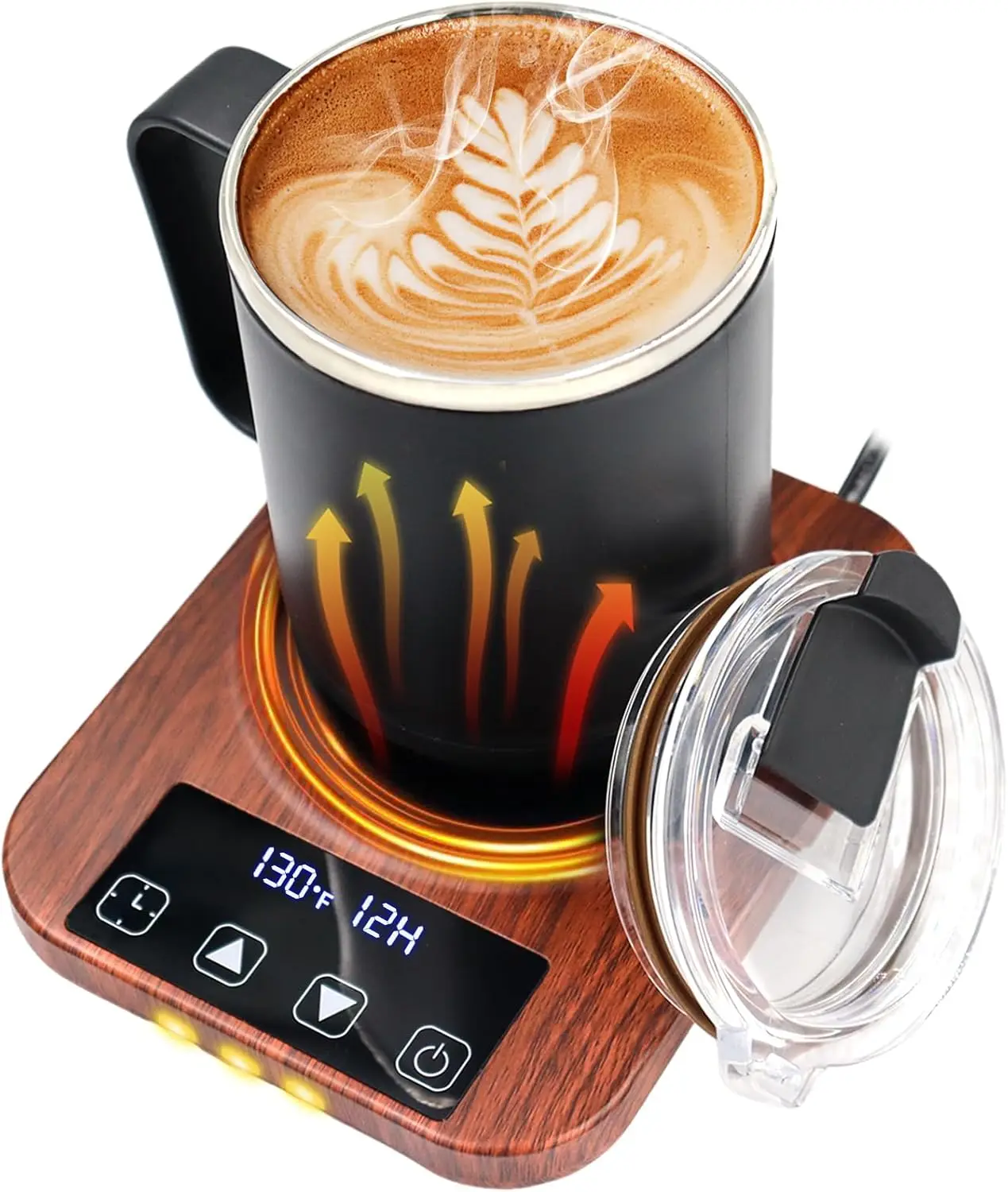 

Coffee Mug Warmer & Mug Set for Desk - Candle Warmer, 9 Temp Coffee Cup Warmer Auto Shut Off, 1-12H Timer Smart Beverage