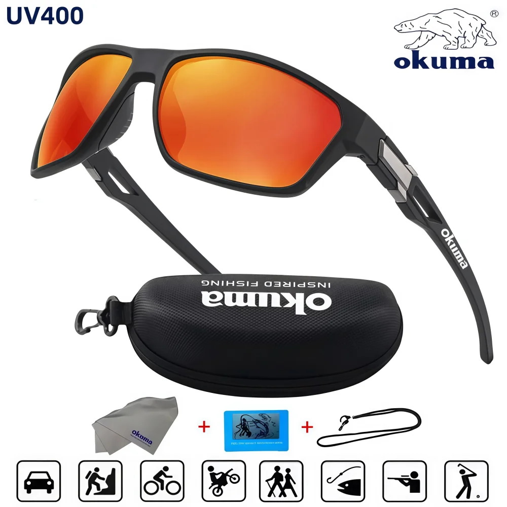 Okuma's new polarized fishing sunglasses UV400 are available for bicycles, driving, and outdoor sports equipment to choose from