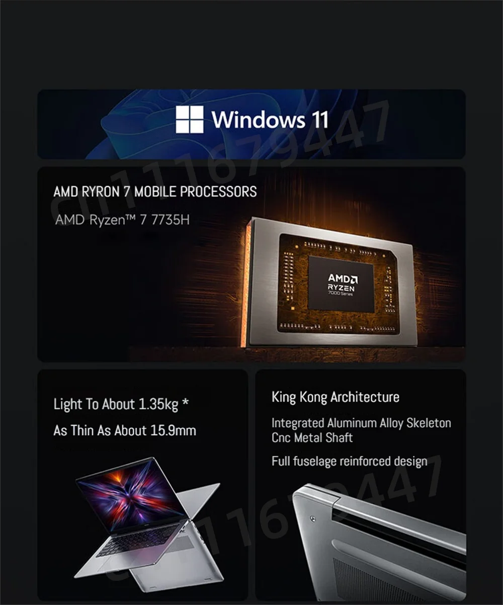 Xiaomi Laptop REDMI Book 14 /REDMI Book 16 R5-7535H/R7-7735H 16G 512G SSD Thin Notebook Game Office Design Laptop