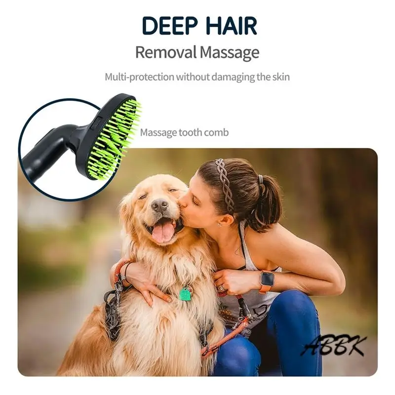

ABBK-Vacuum Attachment Dog Grooming Kit With Shedding Brush And Extension Hose For All Round Vacuum Cleaners