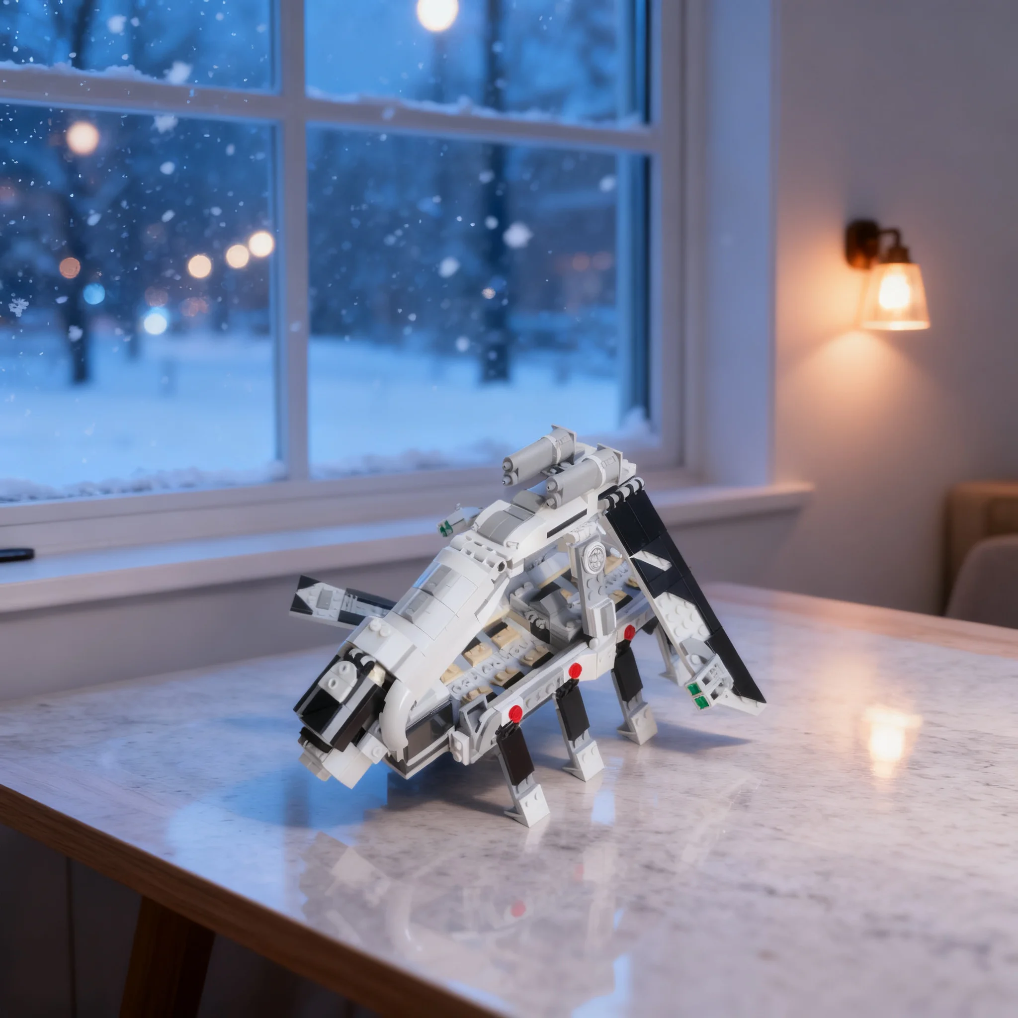 599pcs MOC Improved Imperial Dropship AT-OT Star Battle Model Building Blocks Christmas Gift Toys Construction Craft DIY 3D