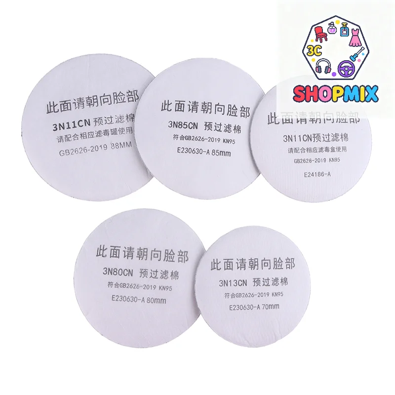 

10Pcs 3N11 Filter Cotton For 3001/3301/3303/385 Gas Mask Cartridge 3200/308/1201 Dust Mask For Carpenter Builder Miner Polishing