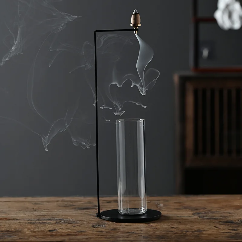 Line incense plug base aromatherapy burner upside down incense burner household jewelry rack sandalwood glass incense burner cre