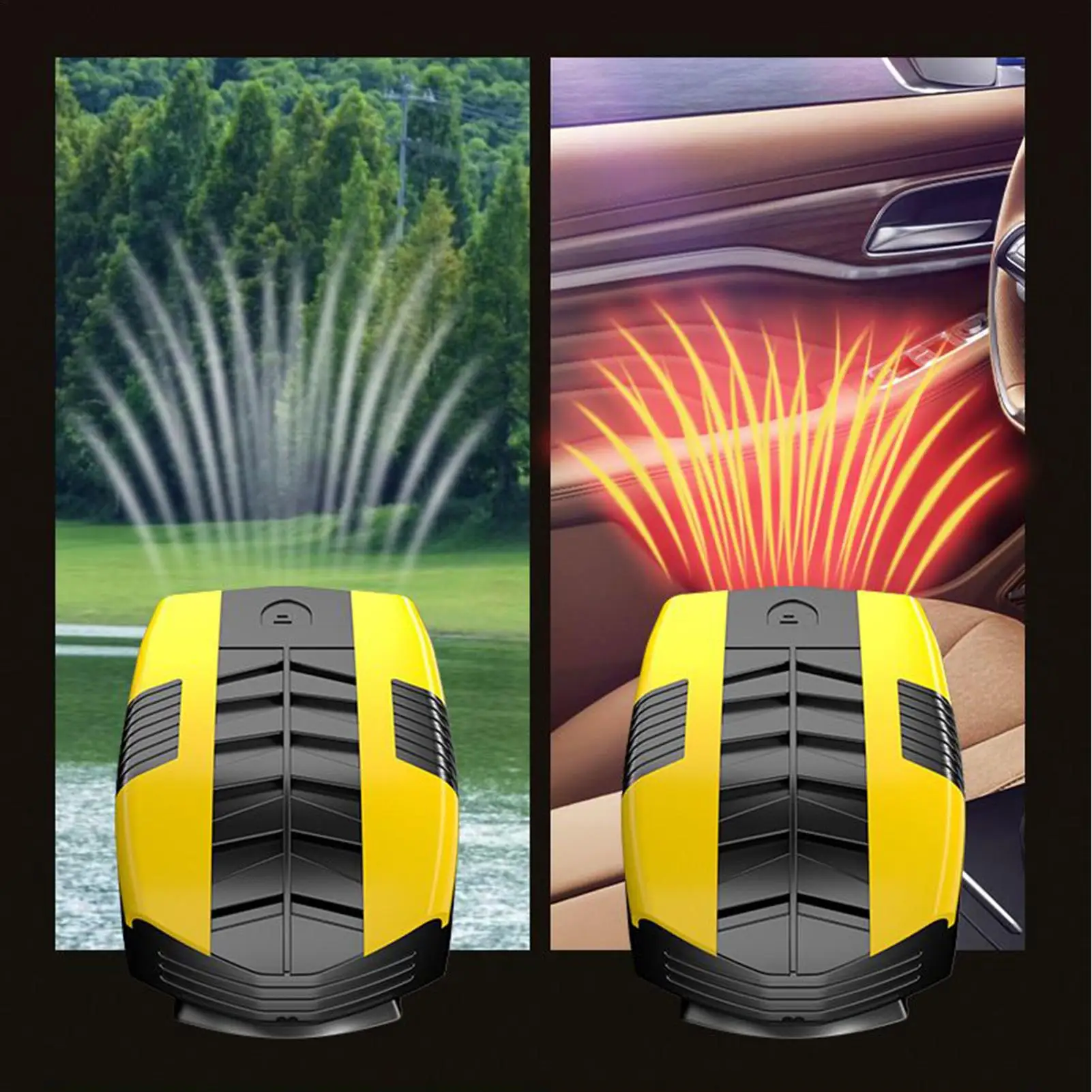 

12V Portable Car Heater Defroster 360-degree Rotating Fast Heating for Windshield, Auto Truck RV Vehicle Winter Heating Solution