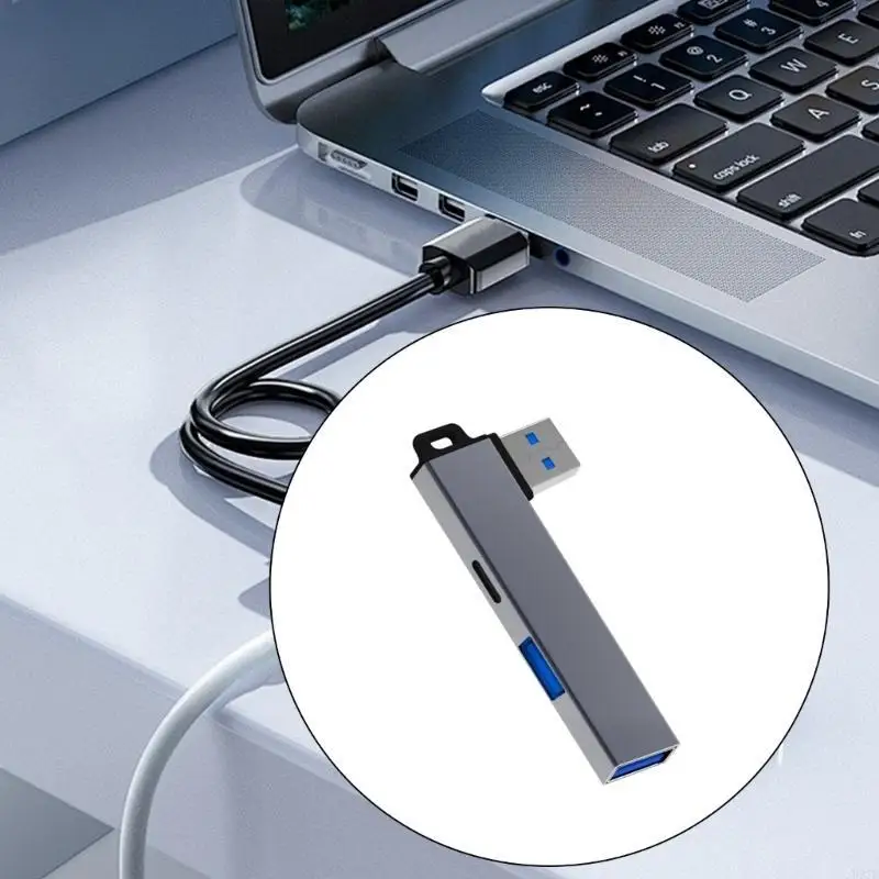 H37B Travel Friendly USB3.0 HUB USB3.0 Type C Hub с портом 2USB для улучшения использования адаптер алюминиевой оболочки