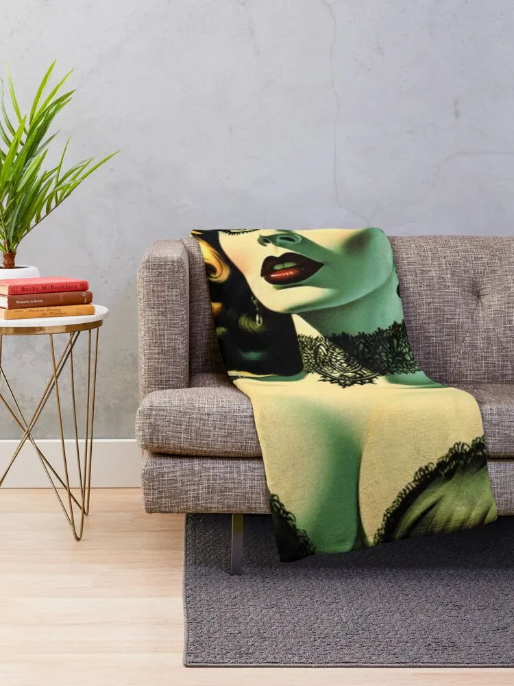 Hot Vampire Woman Throw Blanket Shaggy Decorative Sofa Camping halloween Blankets