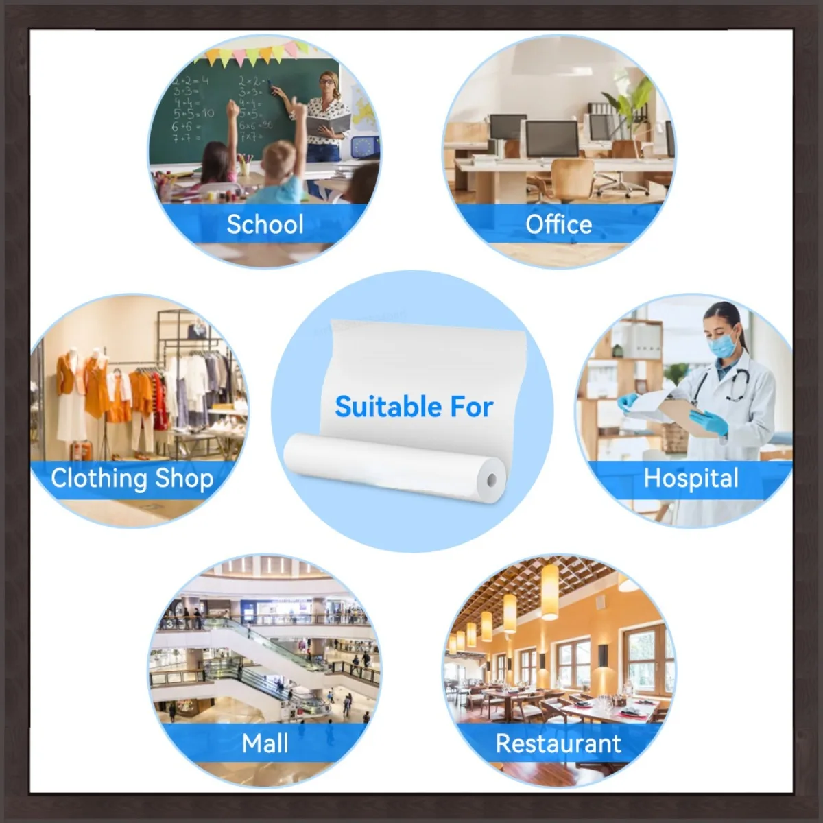 10 Rolls A4 Thermal Paper Roll 210x30mm Waterproof Oil Resistant for A40/X8/MT810 Printer BPA-free Long-lasting Image