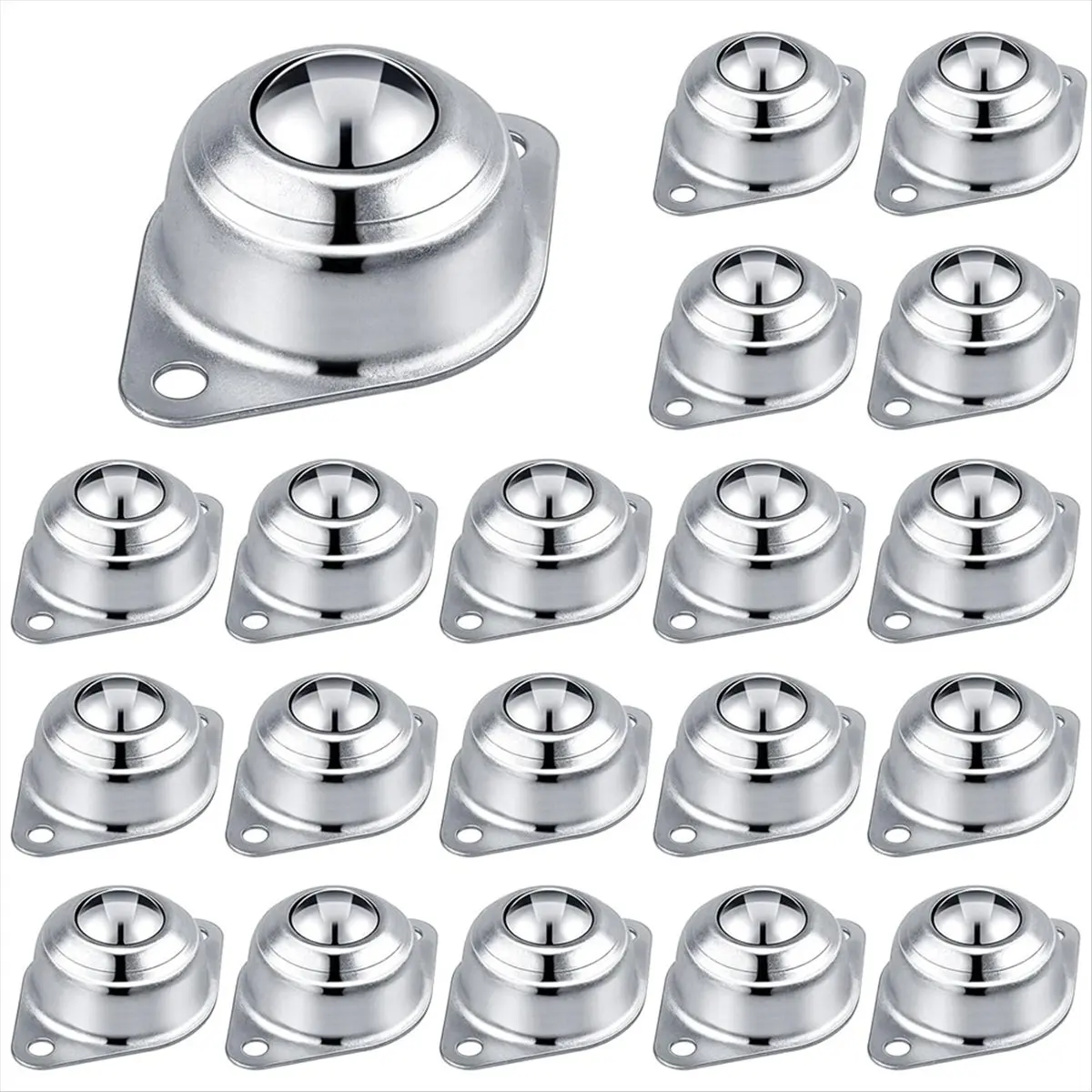 Conveyor Rollers, 1Inch Support Roller Bearings, 20 PCS Roller Balls for Smooth 360-Degree Rotation , Pickup Truck Bed-ABWO