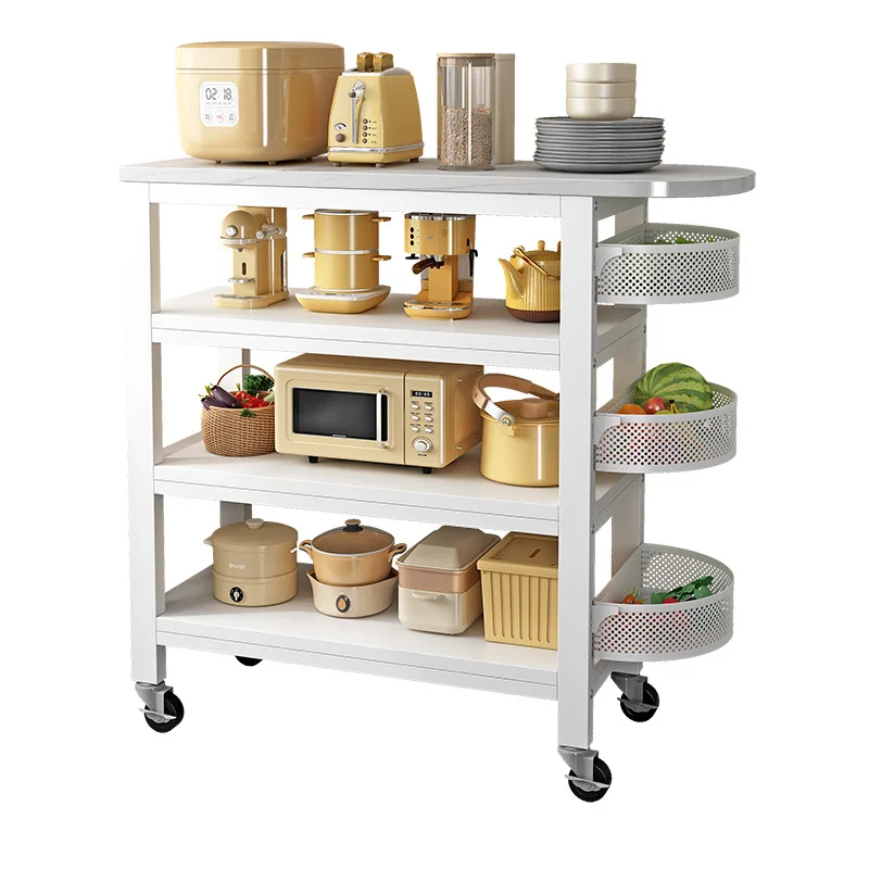 

Kitchen rack, floor-to-ceiling multi-layer electrical storage trolley