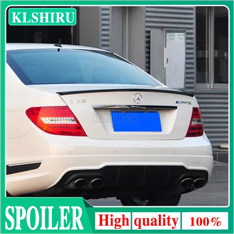 For 2007-2014 Mercedes Benz C-Class W204 C180 C250 C300 C63 AMG Rear Trunk Lid Boot Ducktail Spoiler Wings Tuning Accessories