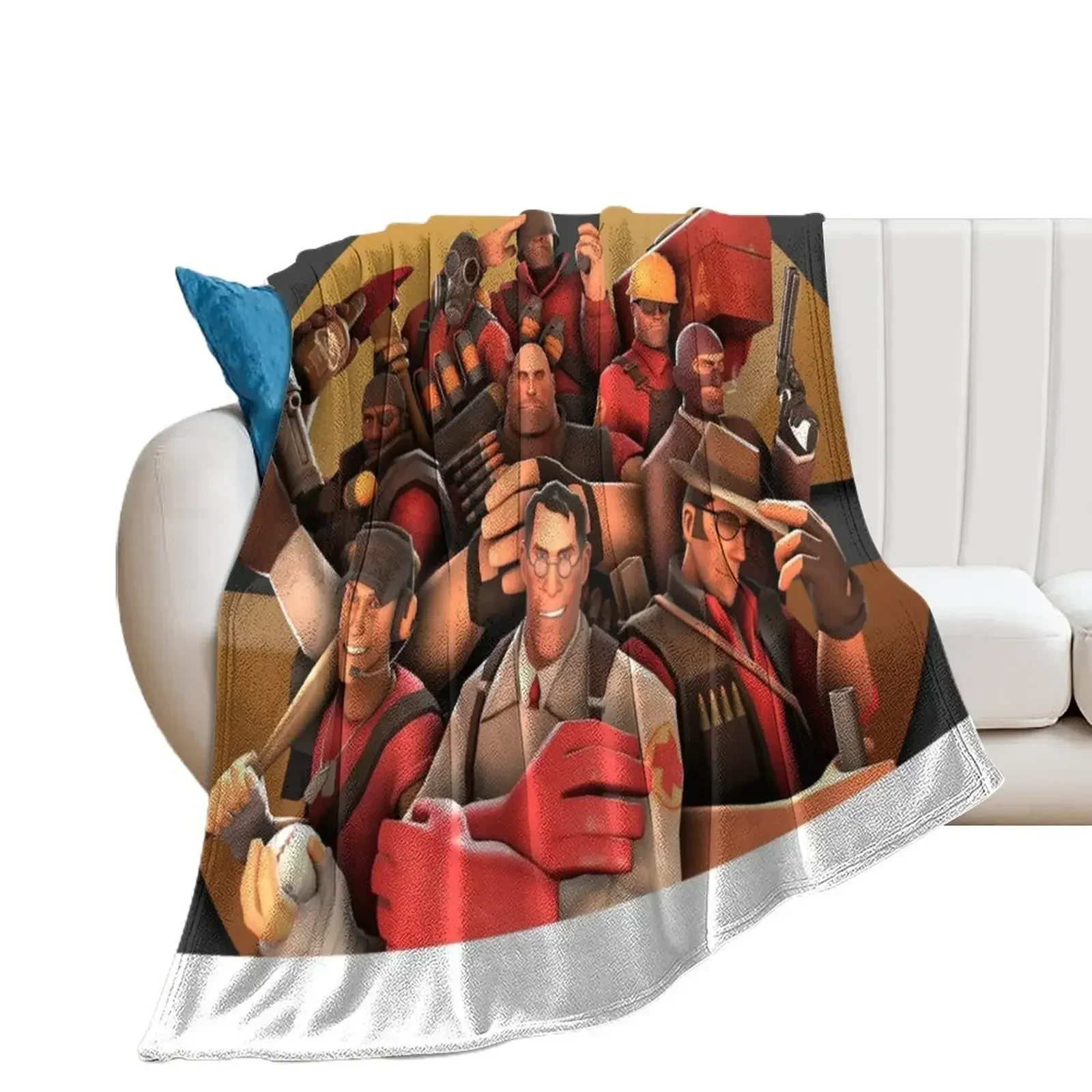 

Team Fortress 2 Poster Art Throw Blanket Soft Thins Soft Beds Hairys Blankets