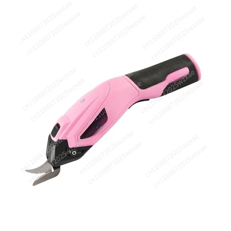 Pink electric scissors, fabric electric cutting scissors, rechargeable household electric scissors, small quantity.