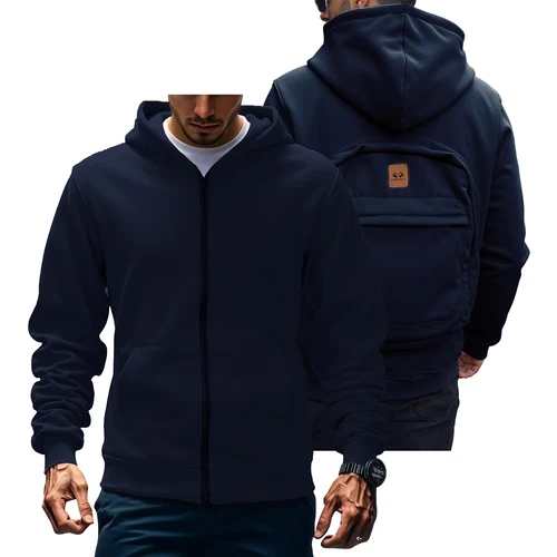 Imagen 1 del producto Top moda suelta Otoño/Invierno nuevo producto mochila de moda americana moda integrada Casual sudaderas con capucha de algodón para hombres y mujeres