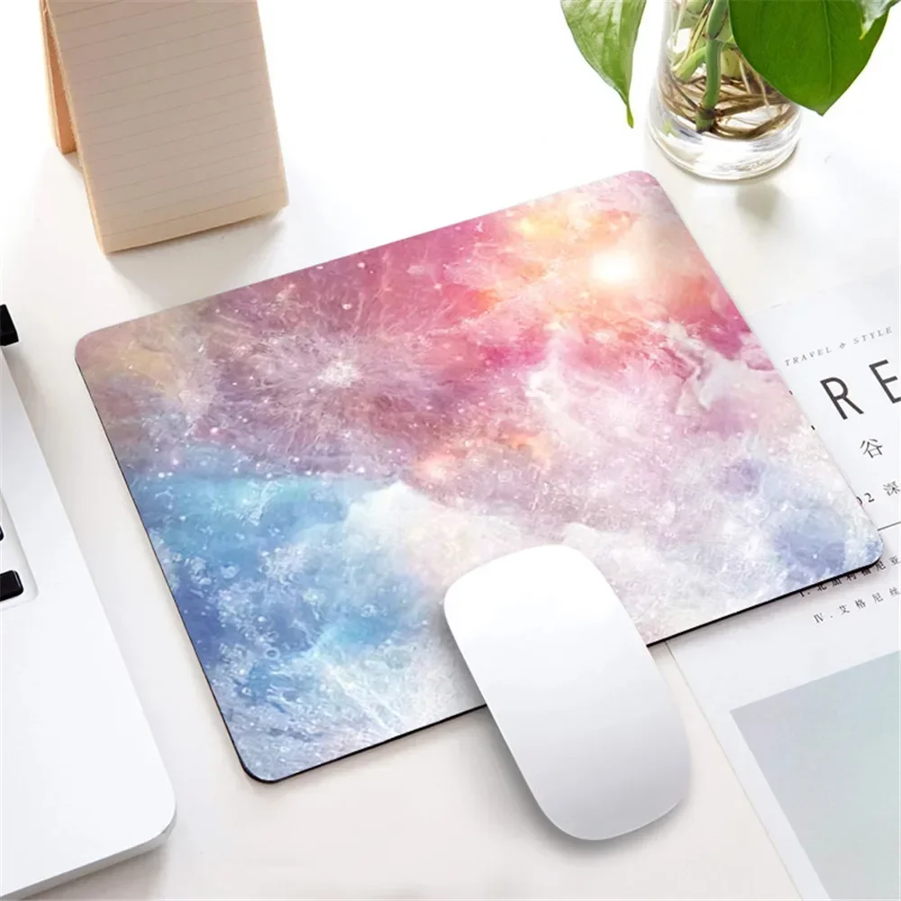 Small Mouse Pad Gamer Computer Desk Mat Pad Rectangle Non-slip Rubber Base Deskpad Table Mat Home Office Desk Accessories