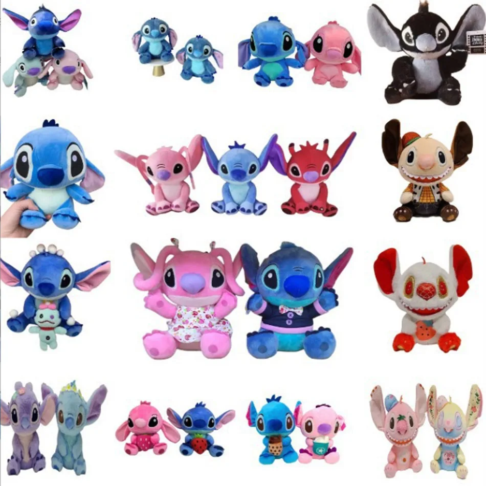 

Disney Cartoon Blue Pink Stitch Plush Dolls Anime Toys Lilo and Stitch 20CM Stich Plush Stuffed Toys Christmas Gifts for Kids