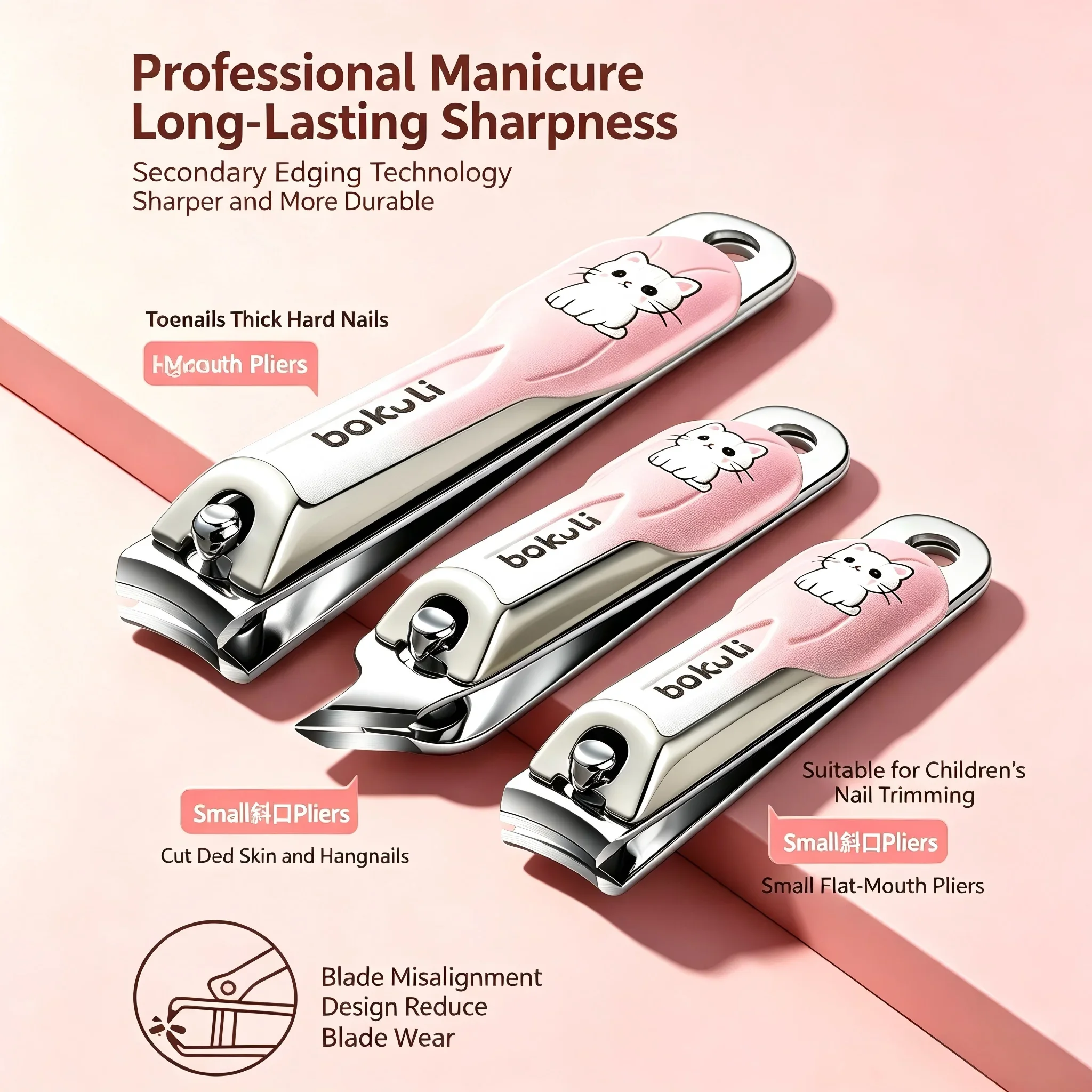 Stainless Steel Ear Wax Removal Tool Set Nail Clipper Set Manicure Kit with Eyebrow Tweezers -Portable Good Grooming Tool Set
