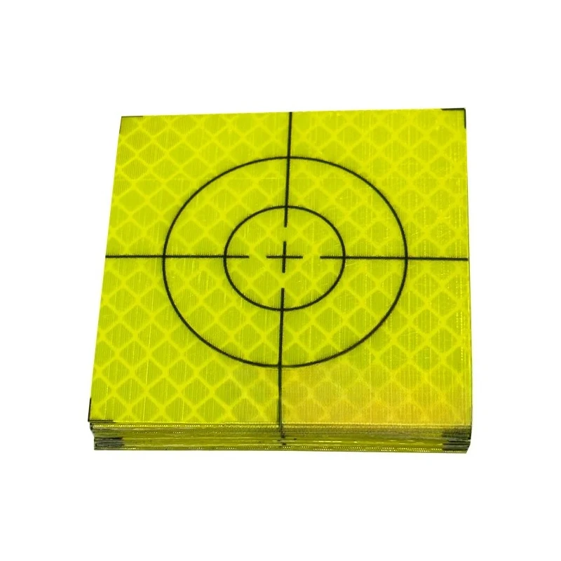 100pcs Fluorescent Green Sheet Reflective Sticker Size 60mm 20 30 40 50 80mm Reflector Sheet for Trimble Total Station Survey