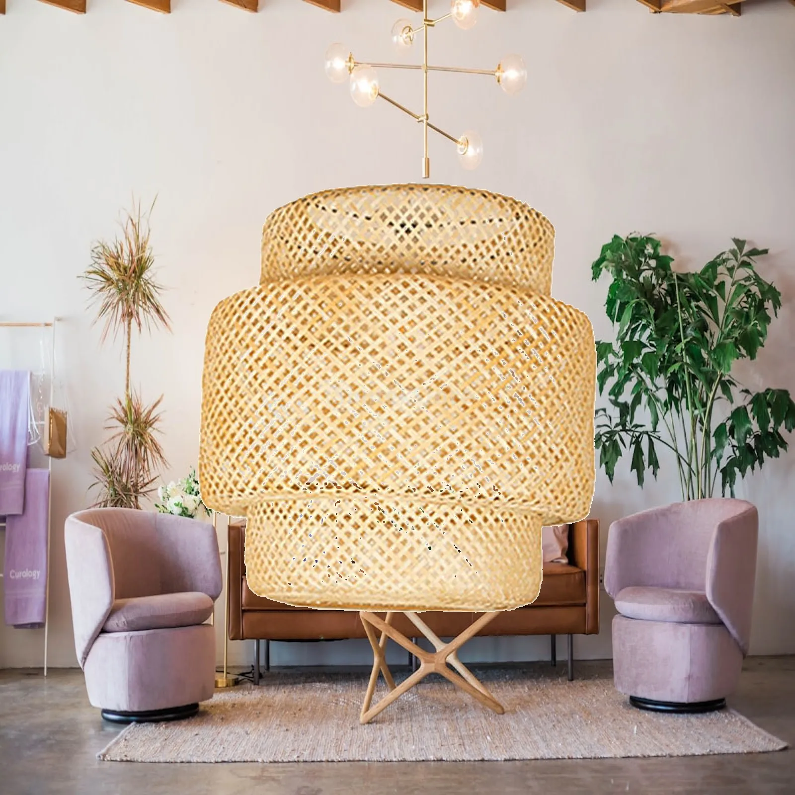 bamboo-lampshade-hand-made-cover-removable-dust-proof-hotel-bedroom-decor