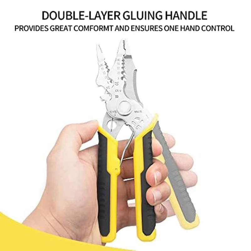 Wire Stripper Multi-Tool Wire Cutter For Stripping, Cable Stripper, Heavy Duty Electrician Pliers