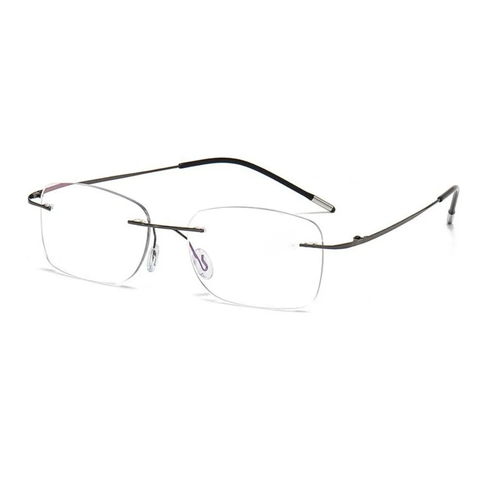 

Alloy Frameless Reading Glasses Resin Costume Accessory Unisex Presbyopic Glasses PC Decorative Anti Blu-ray Eyewear Watch Movie