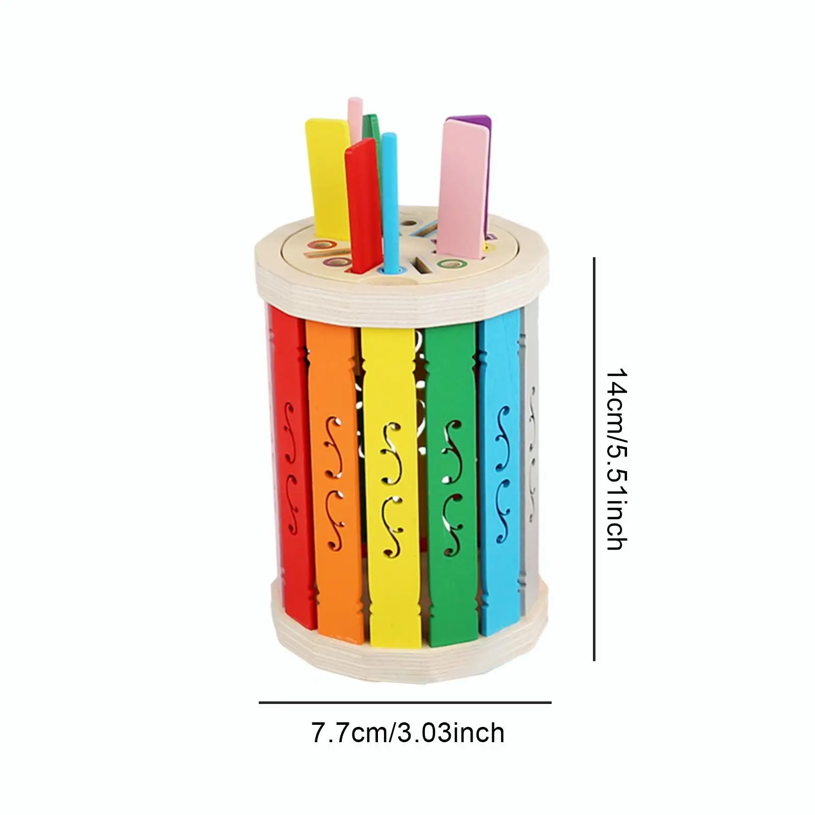 Wooden Shape Color Sorting Toy Educational Toy Fine Motor Skills Sorting Box