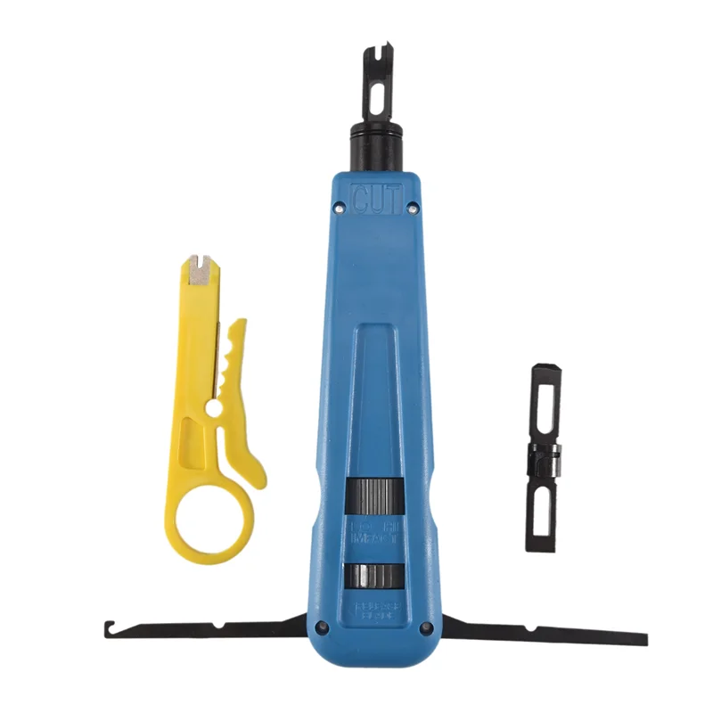 Punch Down Strumento di impatto con 110 e 66 lame, cavo di rete Cat6/Cat5e Strumenti di inserimento terminale di impatto telefonico-AA26