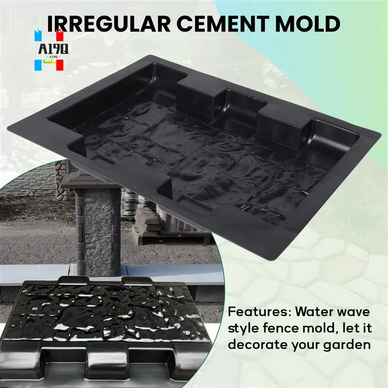 

A19Q-Необычная цементная форма, пластиковая кирпичная каменная бетонная форма, садовая дорожка, каменная форма для столба, ступенчатый декоративный забор