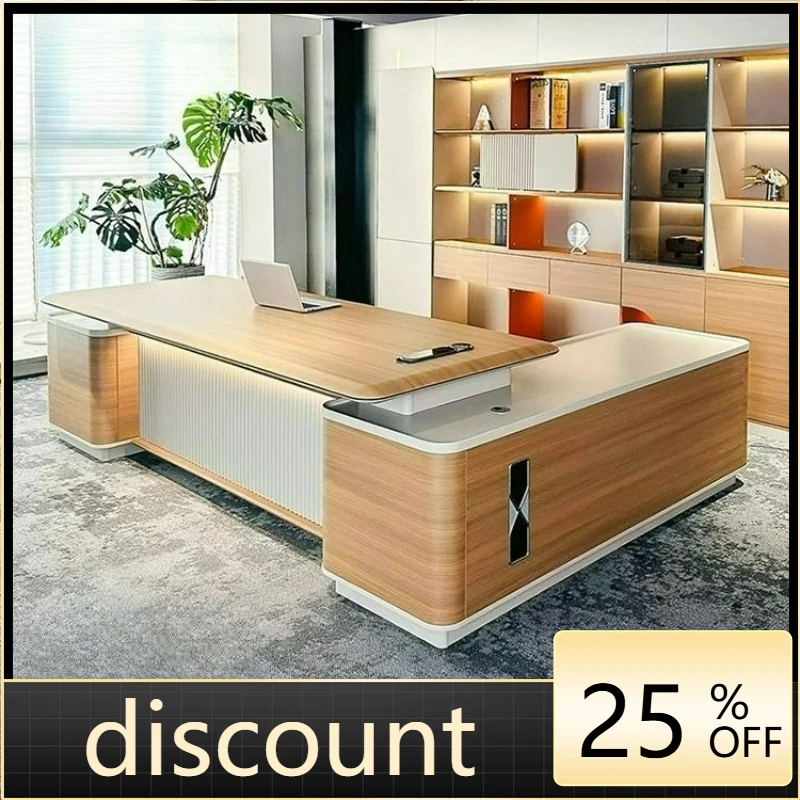 

LTT Chairman Desk and Chair Combination Simple Modern Light Luxury Boss Office Boss Desk