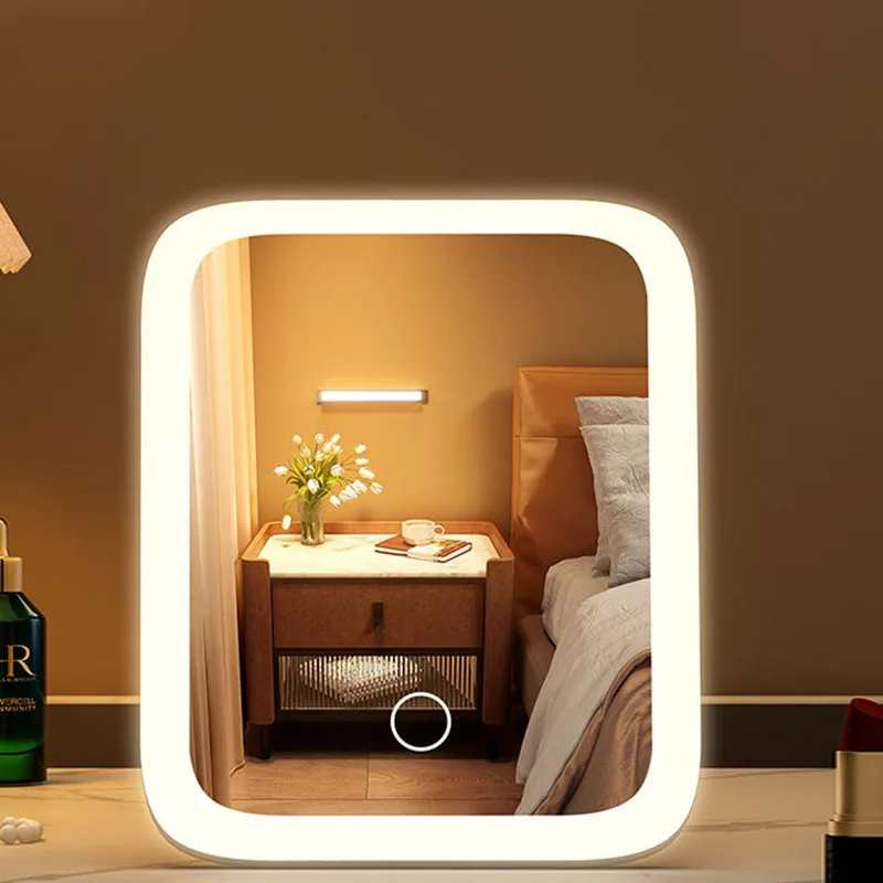 Moving Modern Mirror Living Room Decoration Items Vanity Girls Men Light Luxury Bedroom Mirror Bathroom Espelhos Home Products
