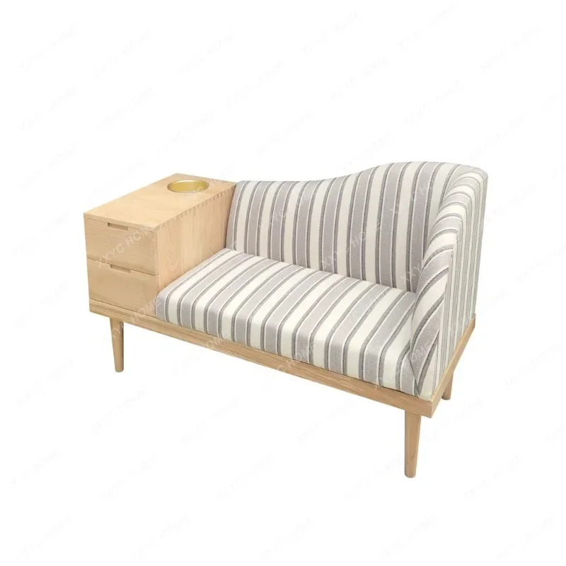 

Modern Minimalist Cream Style Furniture New Chinese Style Log Storage Leisure Chair Arc