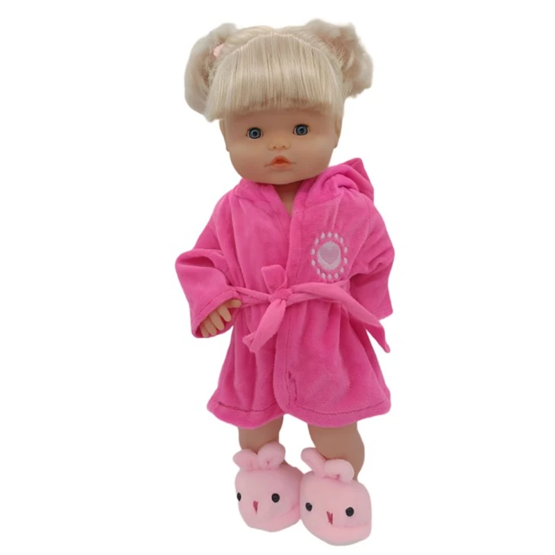 42 Cm Nenuco Clothes Love Bathrobe Suit Fit 16-17 Inch Doll Clothes Baby New Born Doll Accessories for Girls Gift