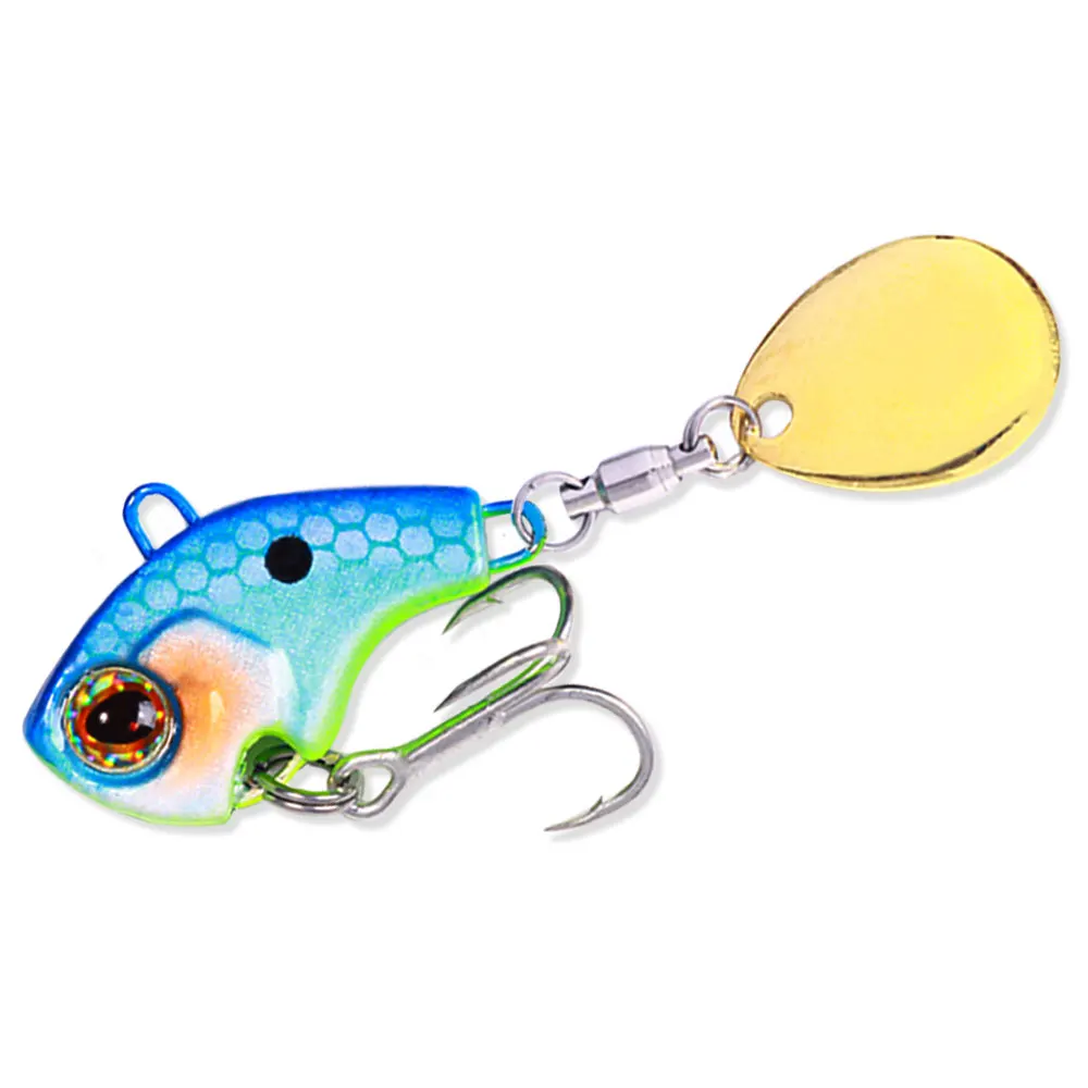 HENGJIA obrotowa metalowa przynęta wibracyjna VIB 9g 13g 16g 22g Spinner tonąca łyżka Pin Crankbait cekiny przynęty sprzęt wędkarski — zdjęcie 6