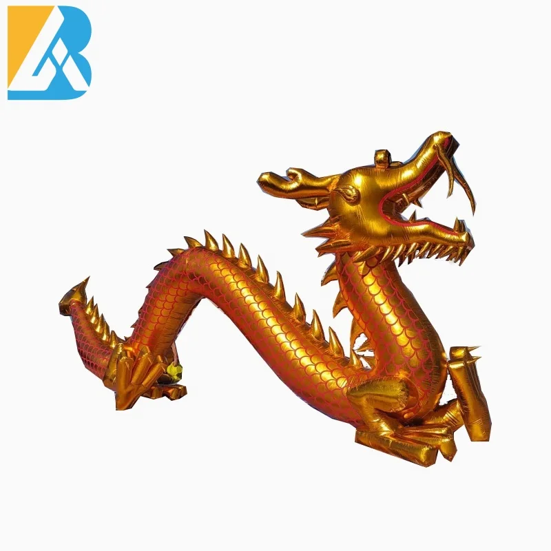 Customized Event Decorative Giant Gold Inflatable Dragon for New Year Display Toys