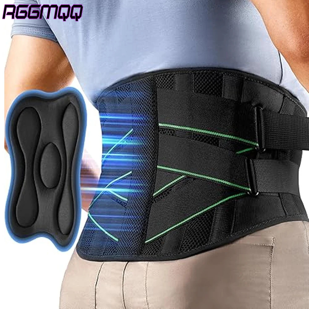 

1PC Back Brace for Men Lower Back Pain with 7 Metal Stays,for Sciatica,Breathable Back Support Belt for Women Work with Soft Pad