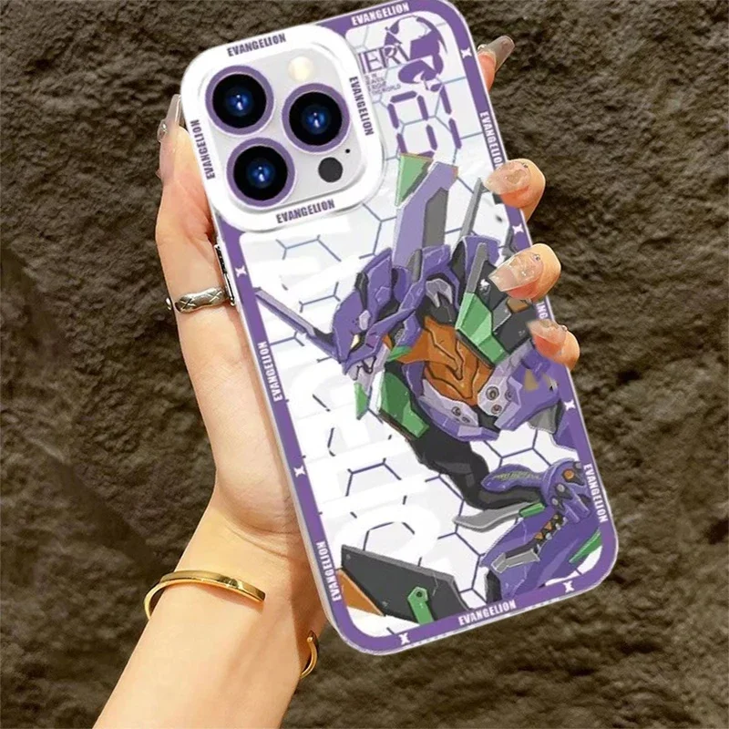 Anime Ikari Shinji Fighter EVA-01 Girl Clear Case For Samsung Galaxy A56 A36 A06 A55 A35 S25 S24 S23 S22 Note 20 Ultra Plus S24 - náhled 3