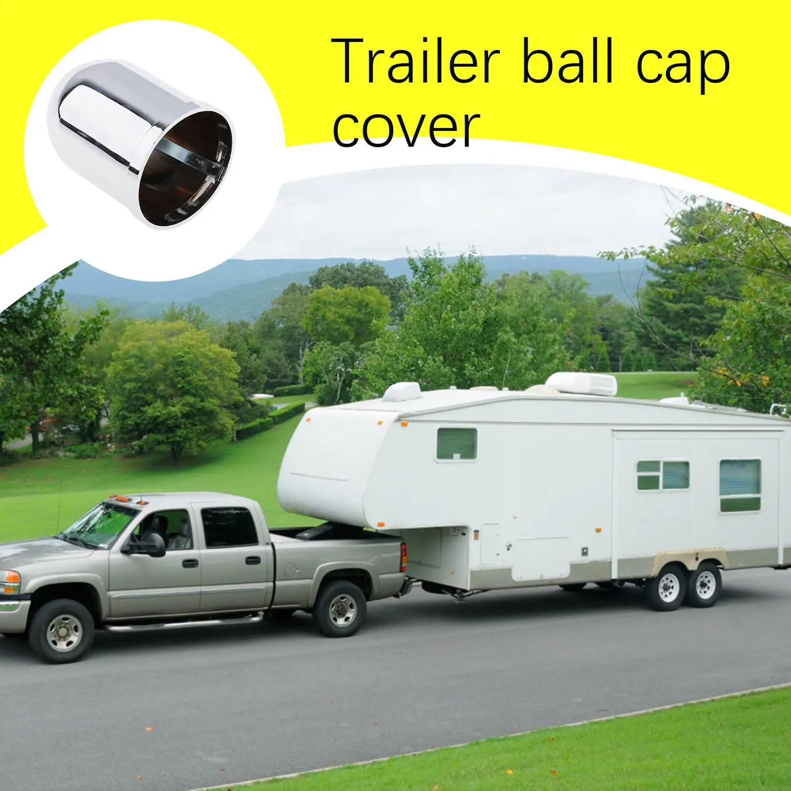 Trailer Ball Cap Cover Easy-Install Secure Trailer Ball Covers Trailer Hitch Ball Cover For Drivers Auto Mechanics Outdoor