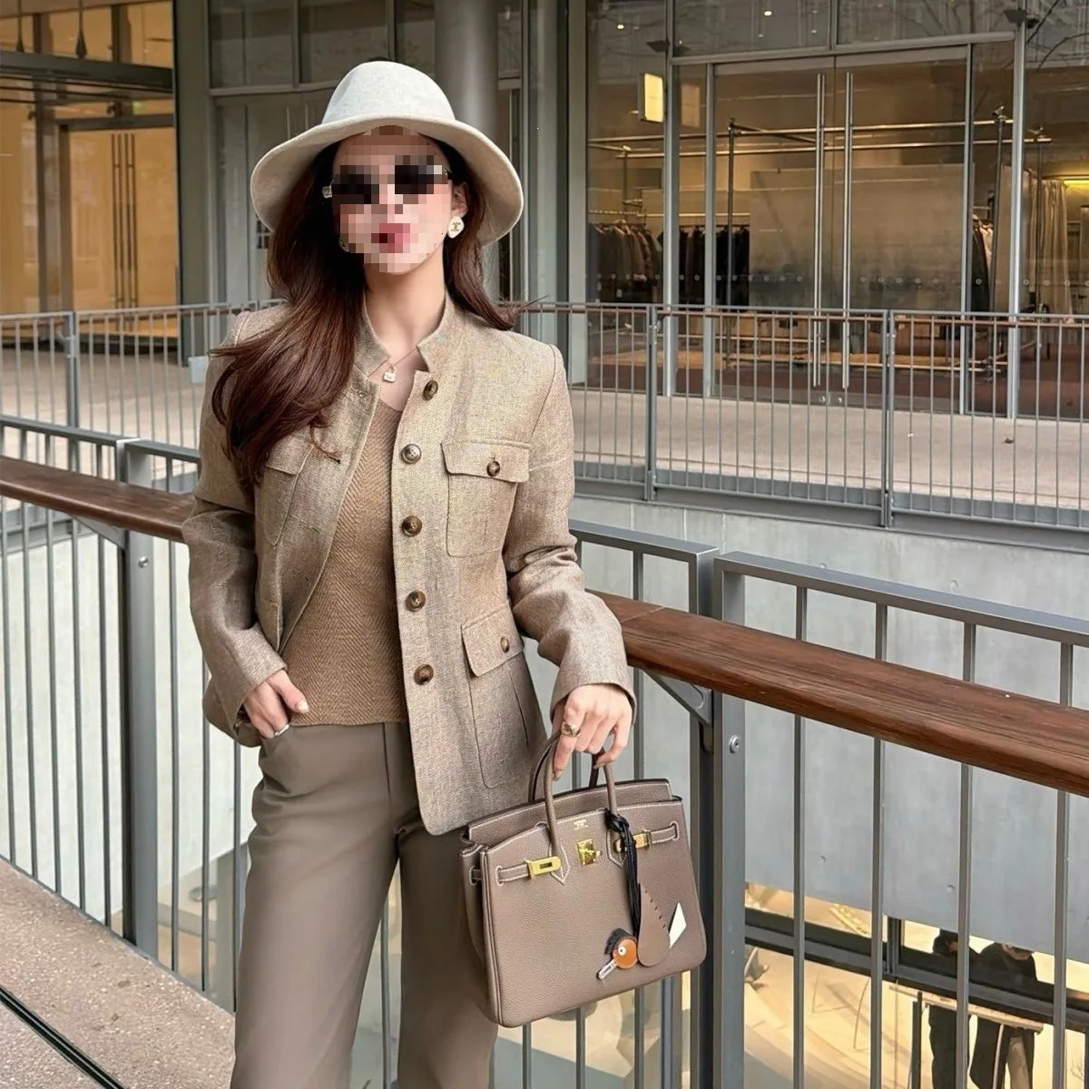 Women New Fashion Long Sleeve khaki Coat Pocket Single Breasted Slim Casual Jacket 2026 Spring Ladies Street Elegant Coats