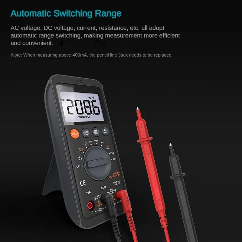 Xiaomi JIMIHome Digital Multimeter AC/DC Ammeter Volt Ohm Tester Meter Indoor Multimetro with Thermocouple LCD Screen Display