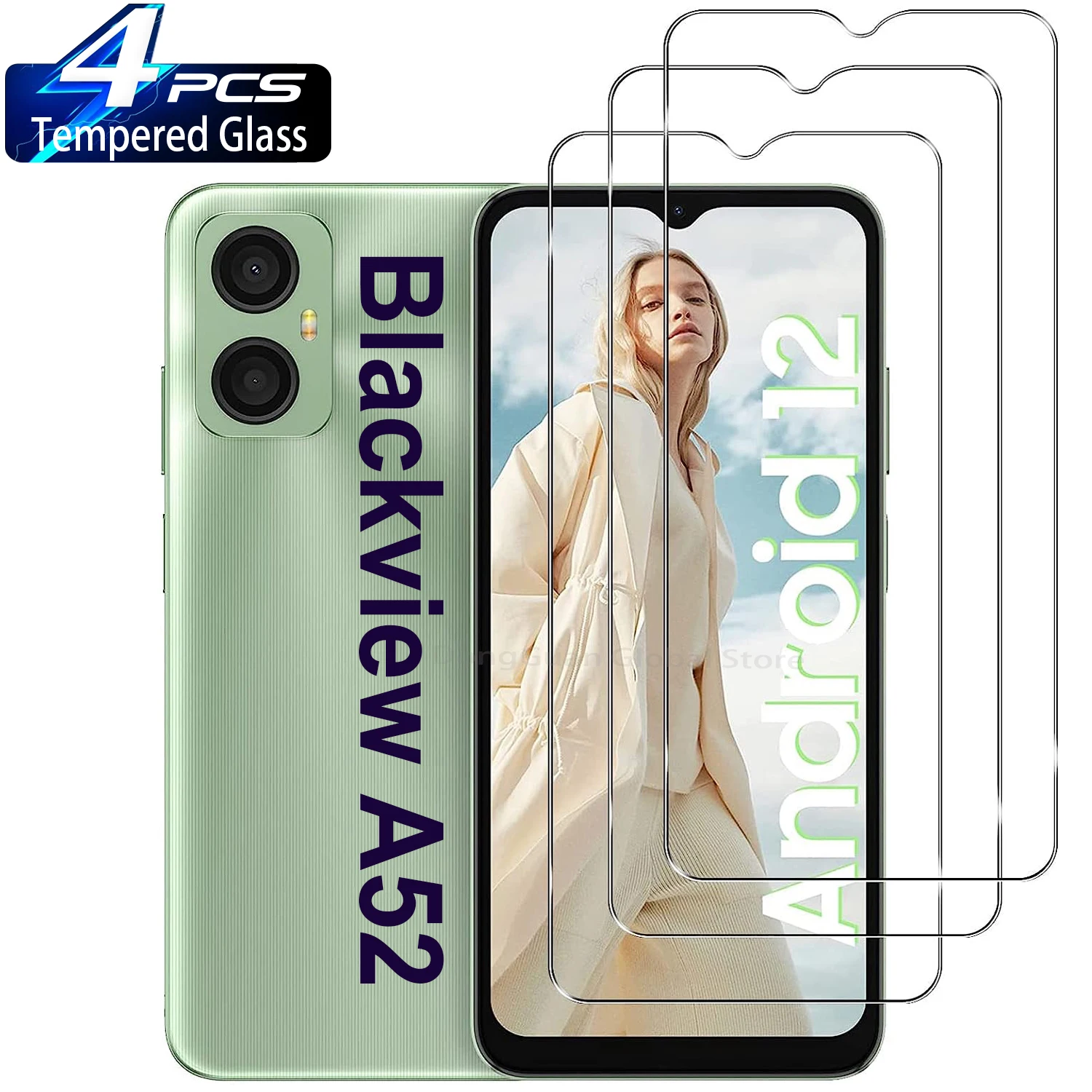 Do folii ochronnej ze szkła hartowanego Blackview A52 / A52 Pro