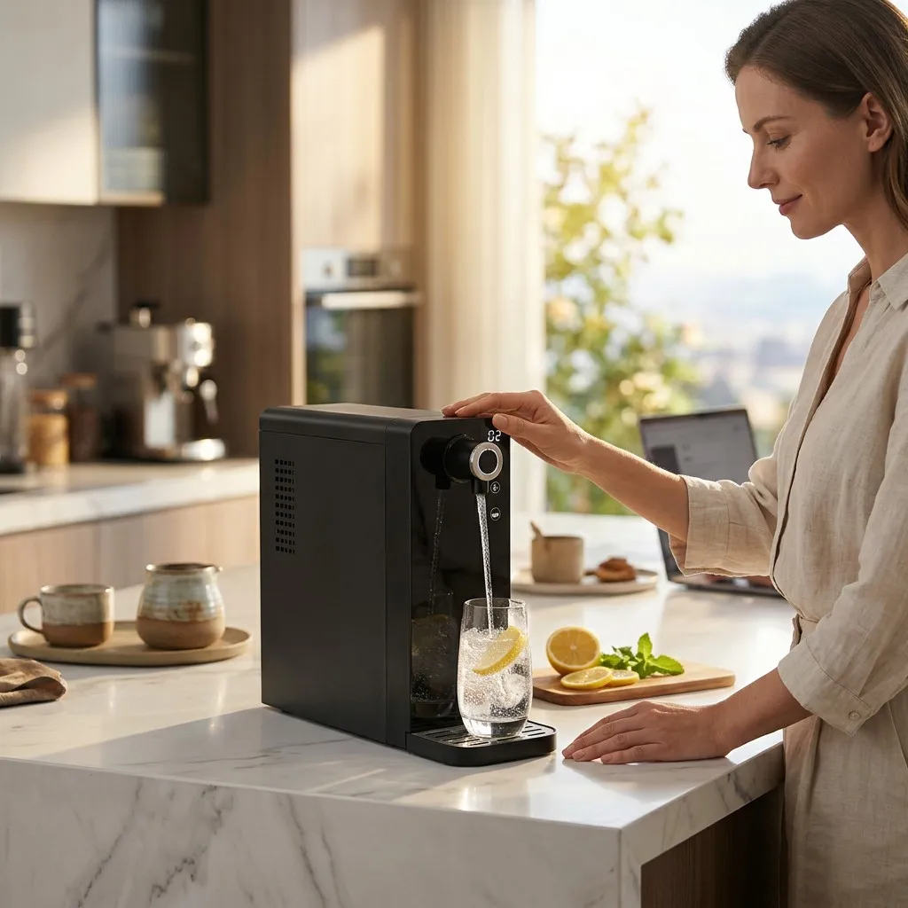 New 8L/Hour Hot Soda Maker Sparkling Water Dispenser Commercial Grade High Quality Durable Efficient Co2 Desktop Store Shop Ues