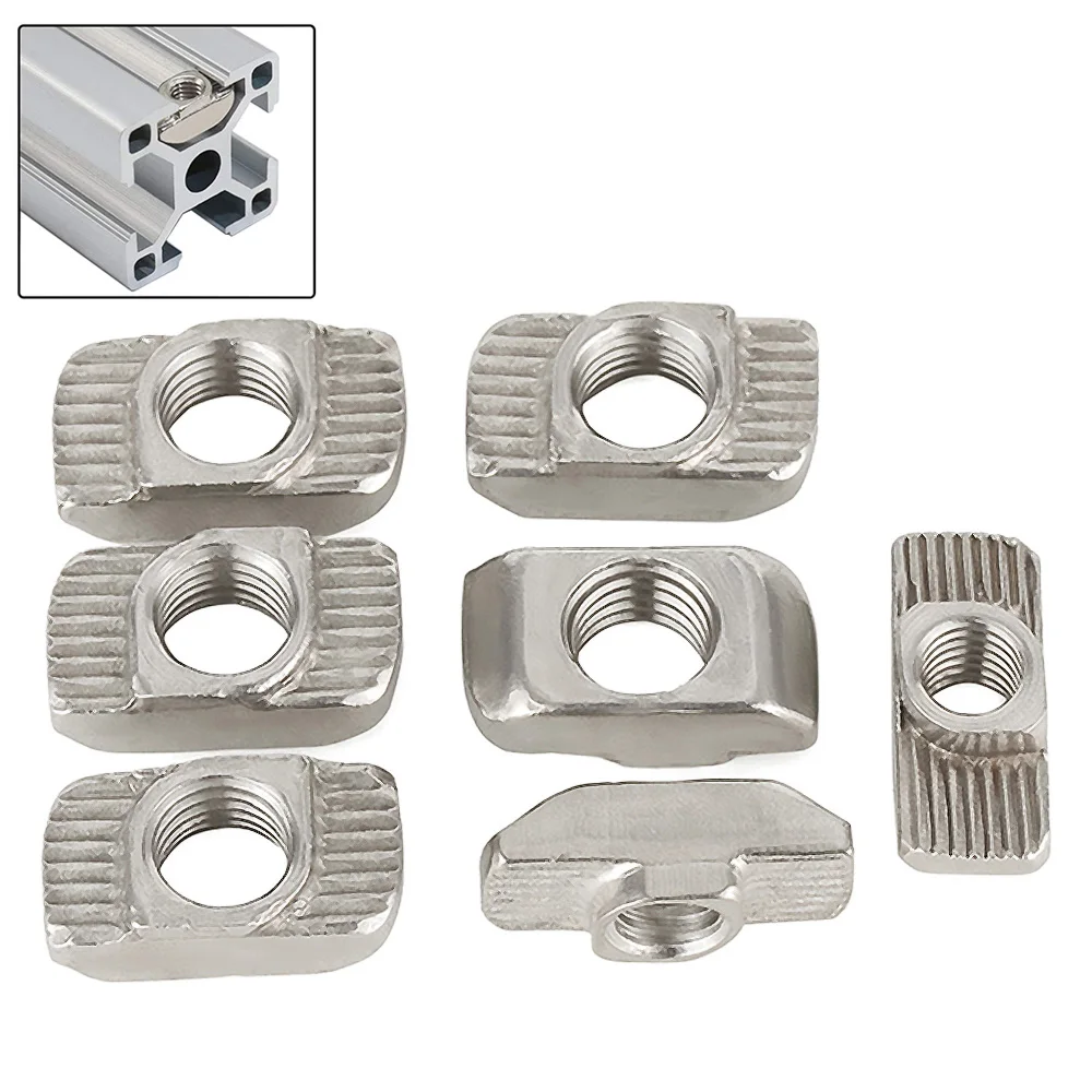 20Pcs M3/M4/M5M6/M8 T-nut Sliding T Nut Hammer Drop In Nut Fasten Connector for 20/30/40/45 Series Slot Aluminum Extrusion