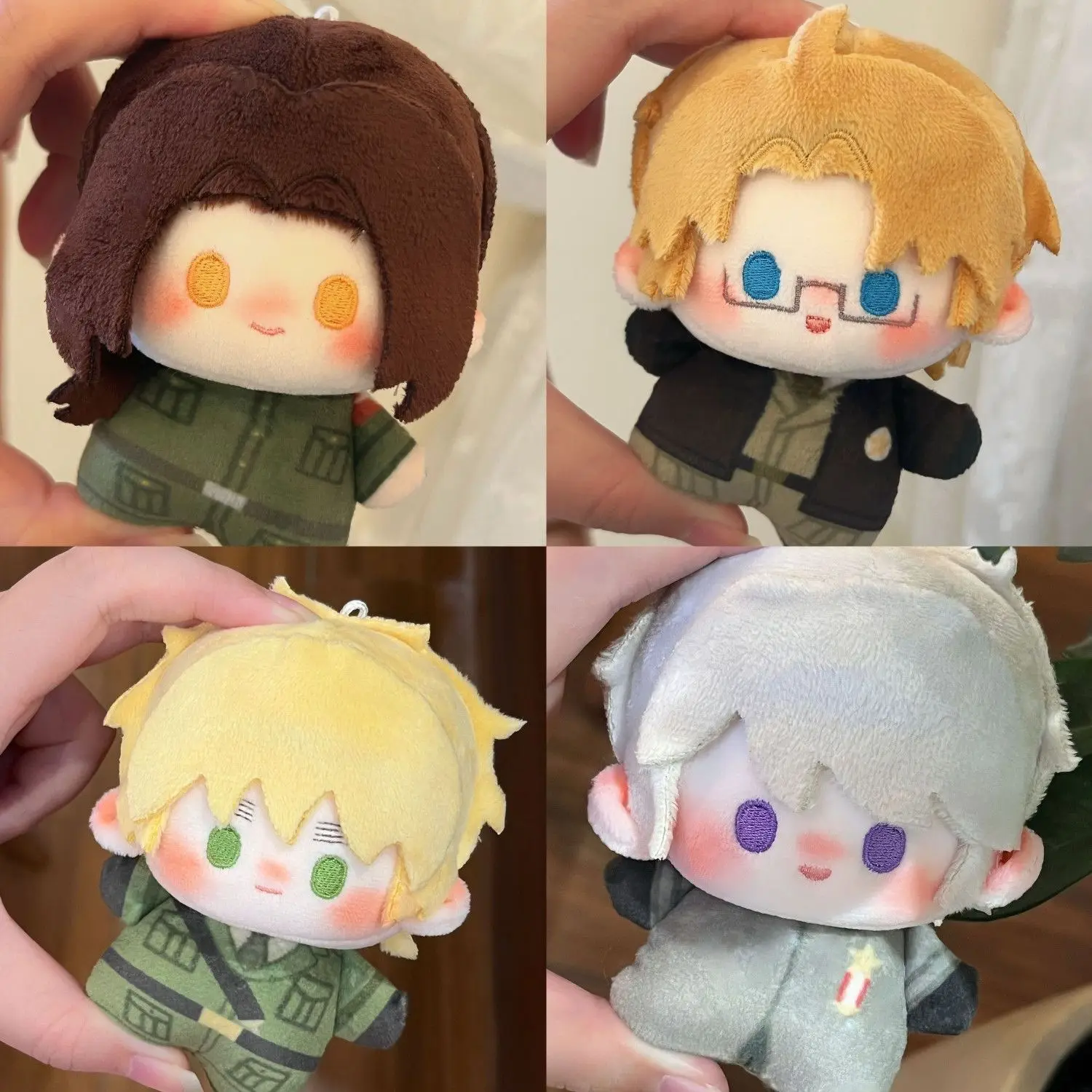 

10cm Anime Hetalia Axis Powers Plush Doll Cosplay Alfred F. Jones Arthur Kirkland Ivan Plush Pendant Keychain Toy Birthday Gift