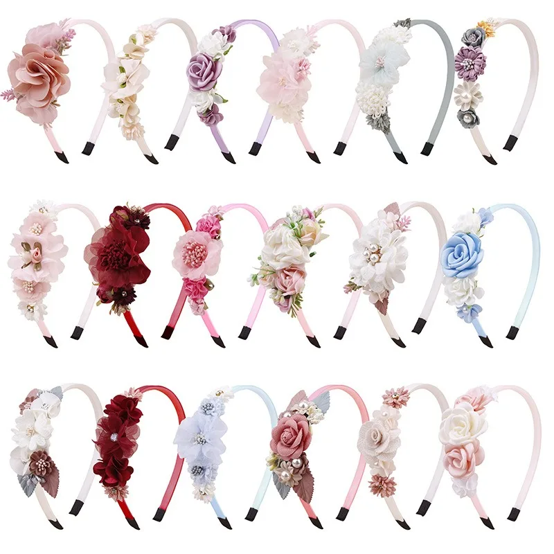 Children's Headband Korean Version Mori Tie Princess Flower Super Fairy Headband Girl Show Flower Child Head Flower Headband